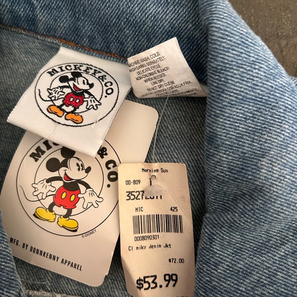 Vintage Mickey and Co Denim jacket with tags never worn with embroidered Mickey - Picture 3 of 10